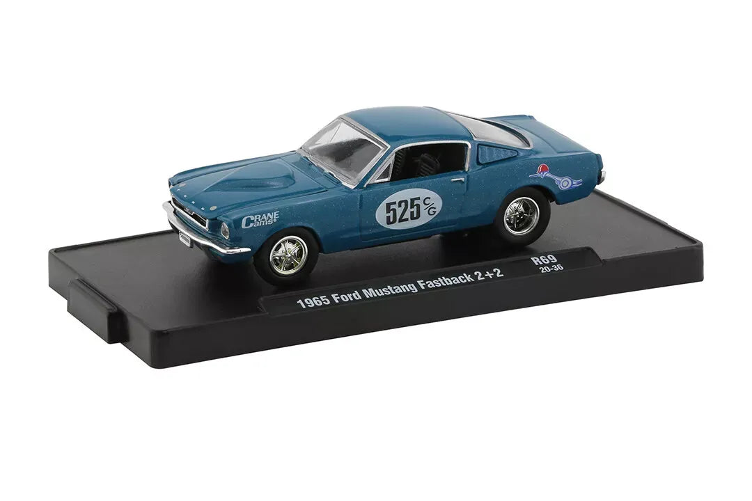 M2 Machines Premium Edition Ford Mustang Fastback 2+2 1965 Blue