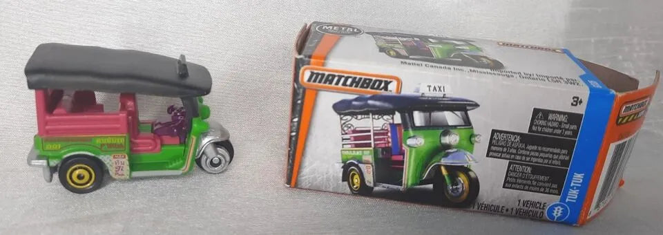 Matchbox Tuk-Tuk Green, Black