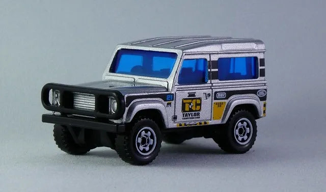 Matchbox Land Rover 90 Grey, Blue 4x4