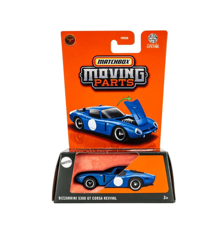Matchbox Moving Parts Bizzarrini 5300 GT Corsa Revival Blue