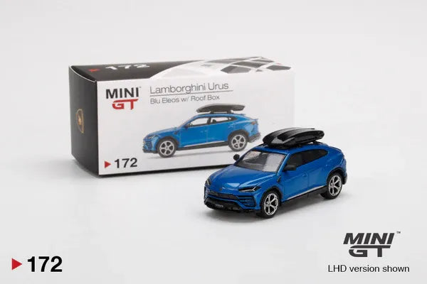 Mini GT Lamborghini Urus (Blu Elos w/ Roof Box) Blue 172