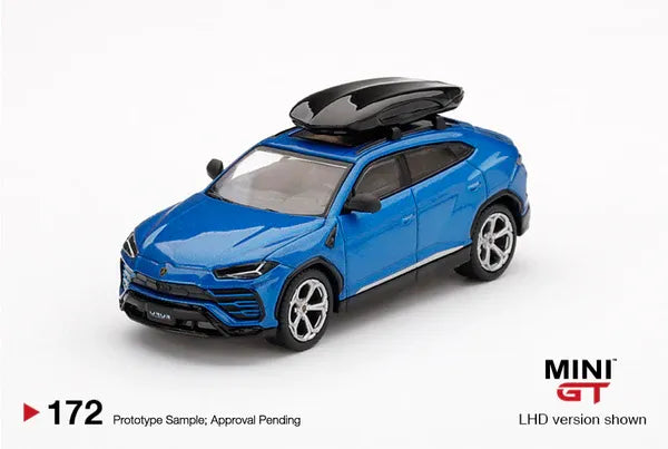 Mini GT Lamborghini Urus (Blu Elos w/ Roof Box) Blue 172