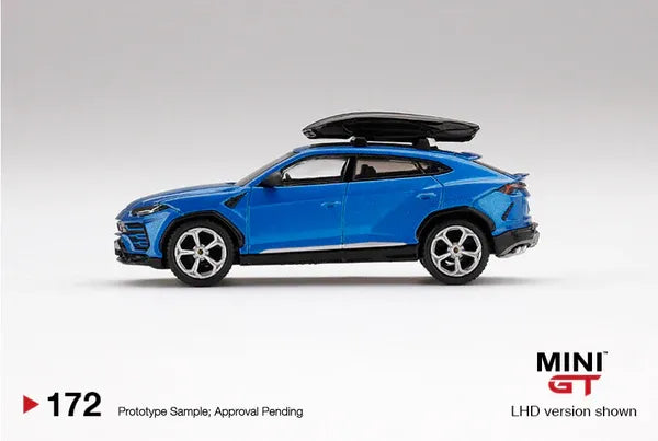 Mini GT Lamborghini Urus (Blu Elos w/ Roof Box) Blue 172