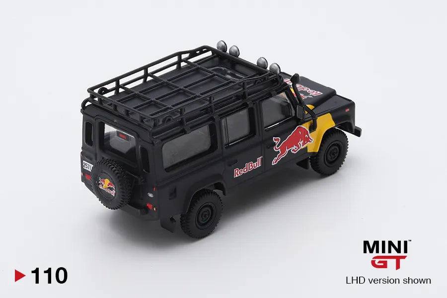 Mini GT Land Rover Defender 110 Black Red bull LUKA - 110