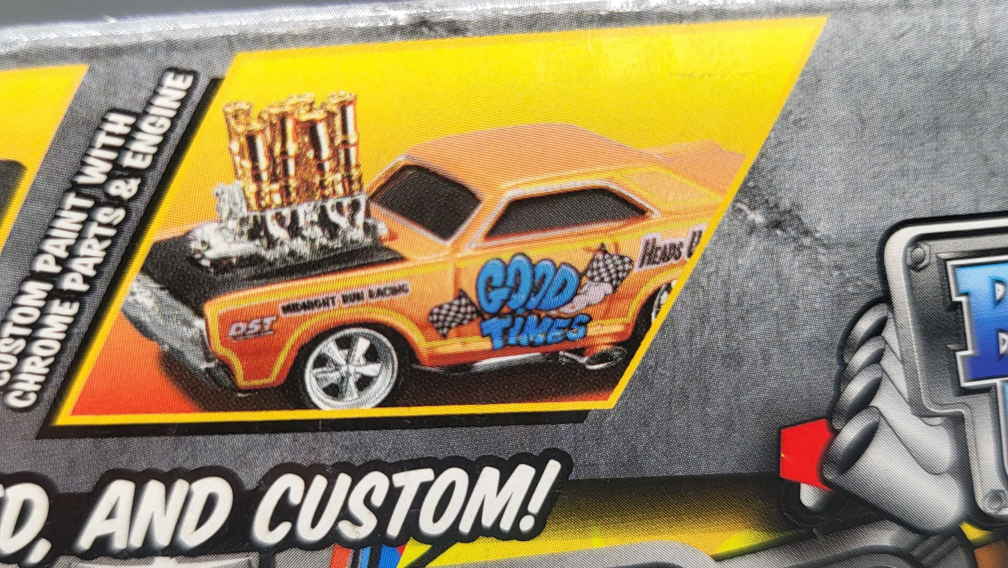 Maisto Muscle Machines Dodge Set of x3 Vehicles - Dart Super Stock Hemi 1968 Grey, Black, Orange Build Ups