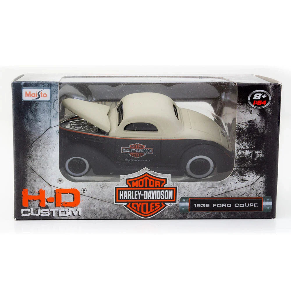 Maisto H-D Custom Ford Coupe 1936 Black, White Harley-Davidson Custom