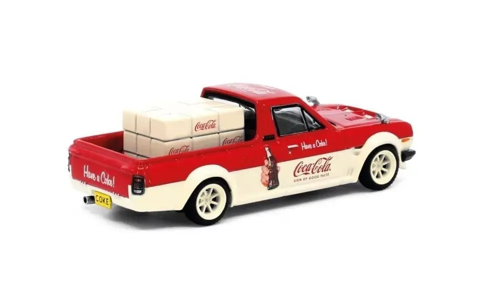 Tiny HK Nissan Sunny Hakotora Pick Up Truck Red Coca Cola Edition