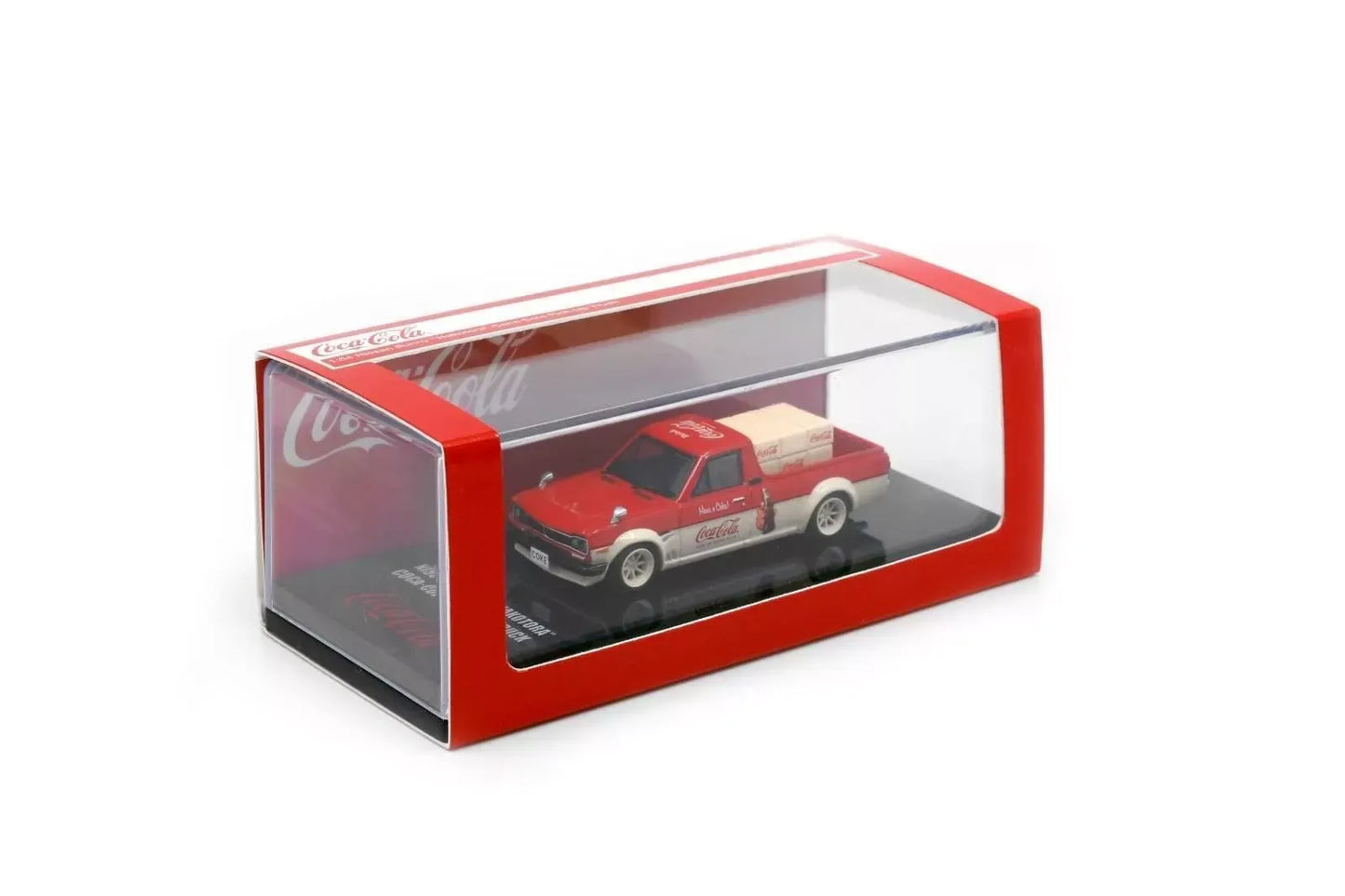 Tiny HK Nissan Sunny Hakotora Pick Up Truck Red Coca Cola Edition