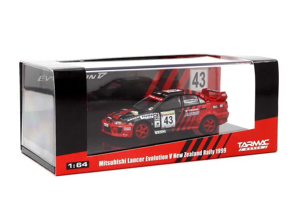 Tarmac Mitsubishi Lancer Evolution V - New Zealand Rally 1999 Black, Red Nutaharav/Odagiri