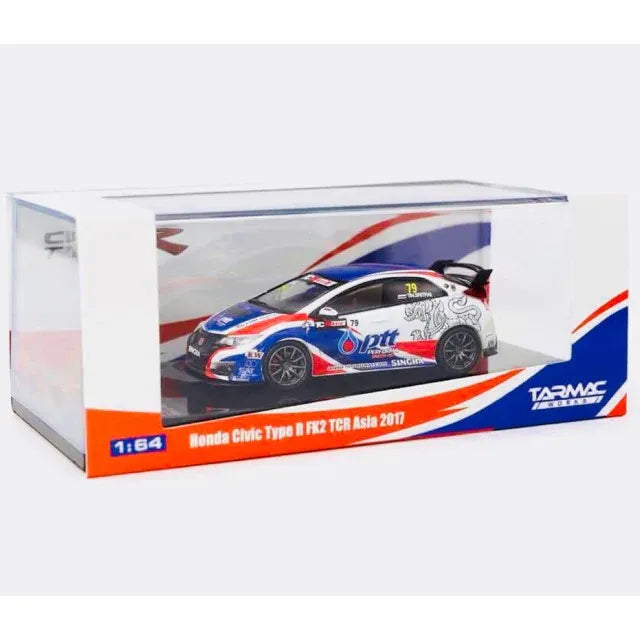 Tarmac Honda Civic Type R FK2 TCR Asia 2017 Blue, White Tin Sritrai