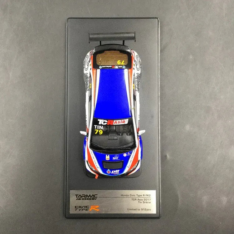 Tarmac Honda Civic Type R FK2 TCR Asia 2017 Blue, White Tin Sritrai