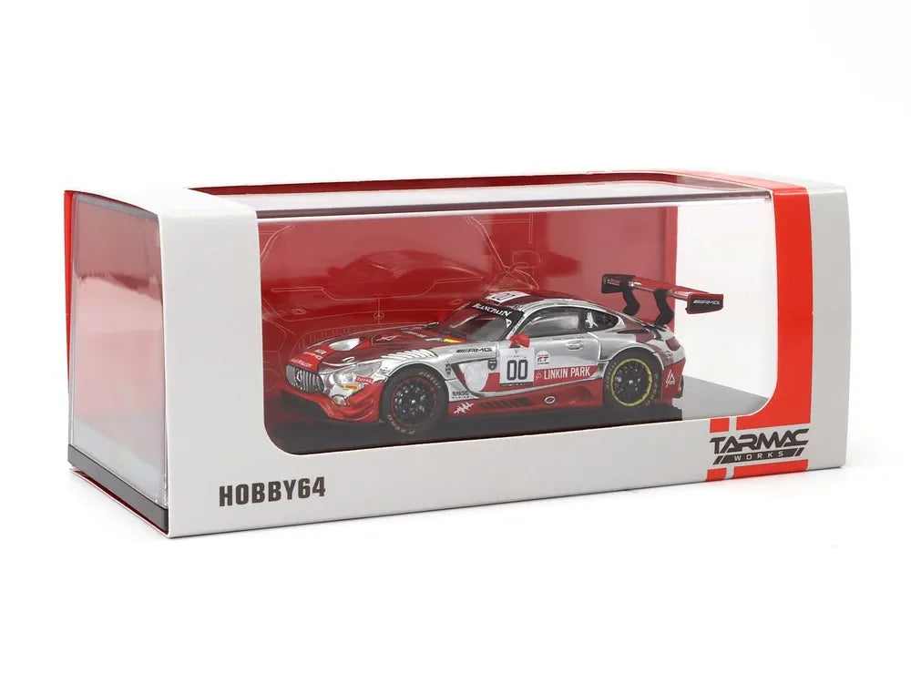 Tarmac Mercedes AMG GT3 SPA 24H 2016 Silver, Red Buurman/Engel/Schneider