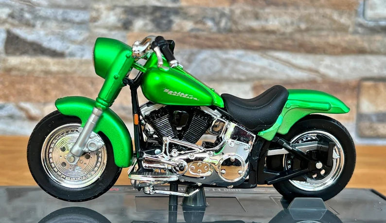 Maisto   Harley-Davidson FLSTF Street Stalker 2000 Green H-D Custom