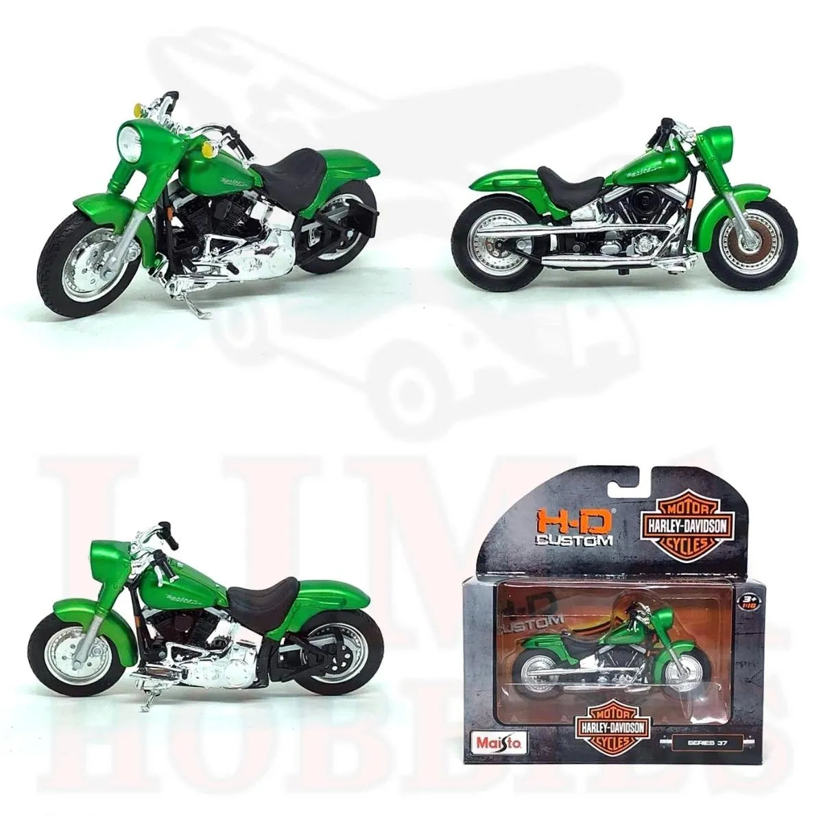 Maisto   Harley-Davidson FLSTF Street Stalker 2000 Green H-D Custom