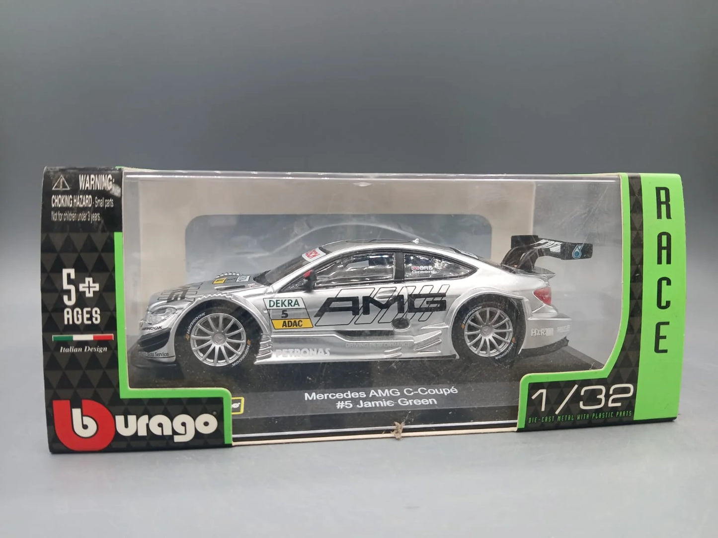 Bburago   Mercedes AMG C-Coupe  Silver #5 Jamie Green