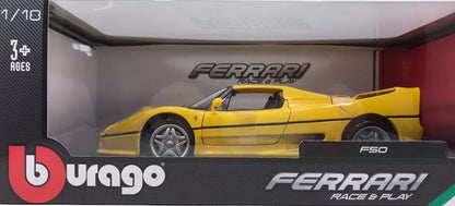Bburago  Race & Play Ferrari F-50  Yellow