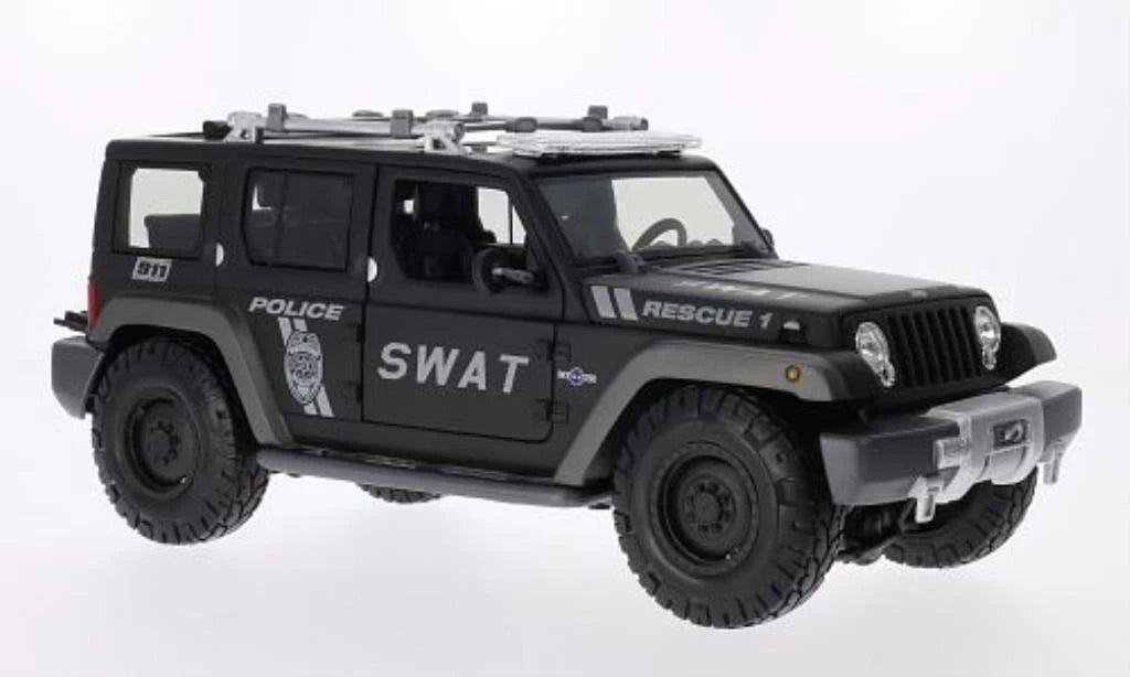 Maisto  Premiere Edition Jeep Rescue Concept  Black Swat Team