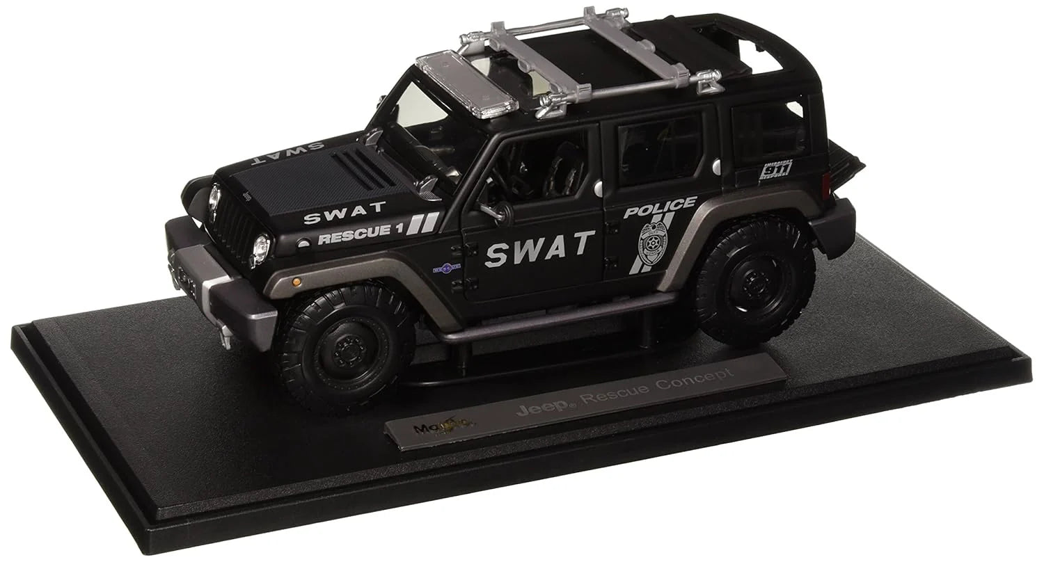 Maisto  Premiere Edition Jeep Rescue Concept  Black Swat Team