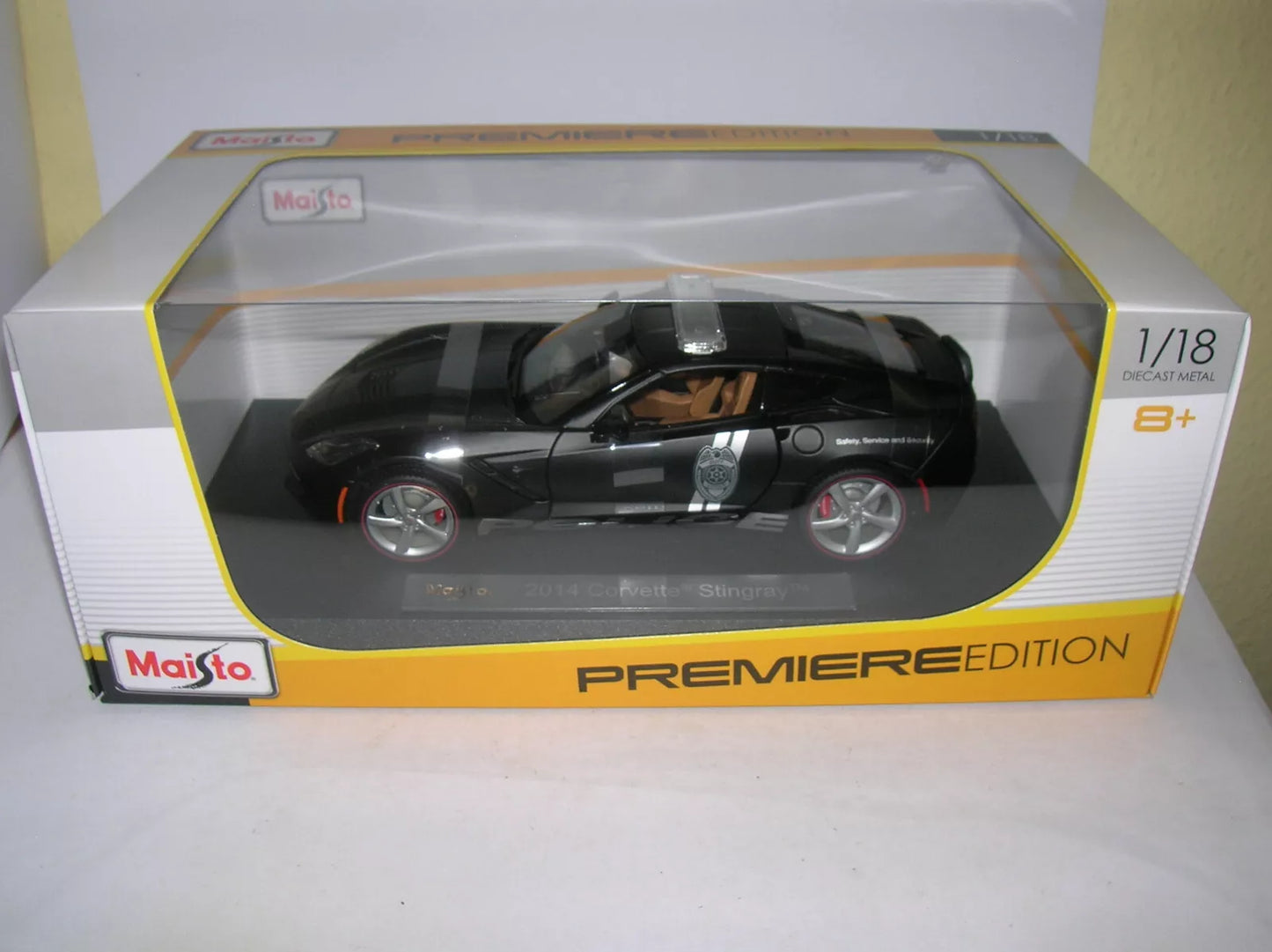 Maisto  Premiere Edition Corvette Stingray 2014 Black Police Edition