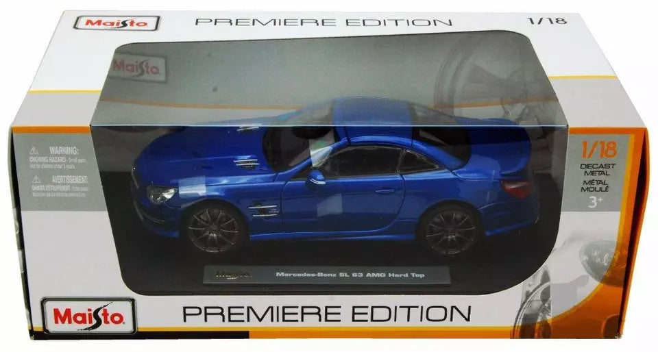 Maisto  Premiere Edition Mercedes-Benz Sl-63 AMG Hard Top  Blue