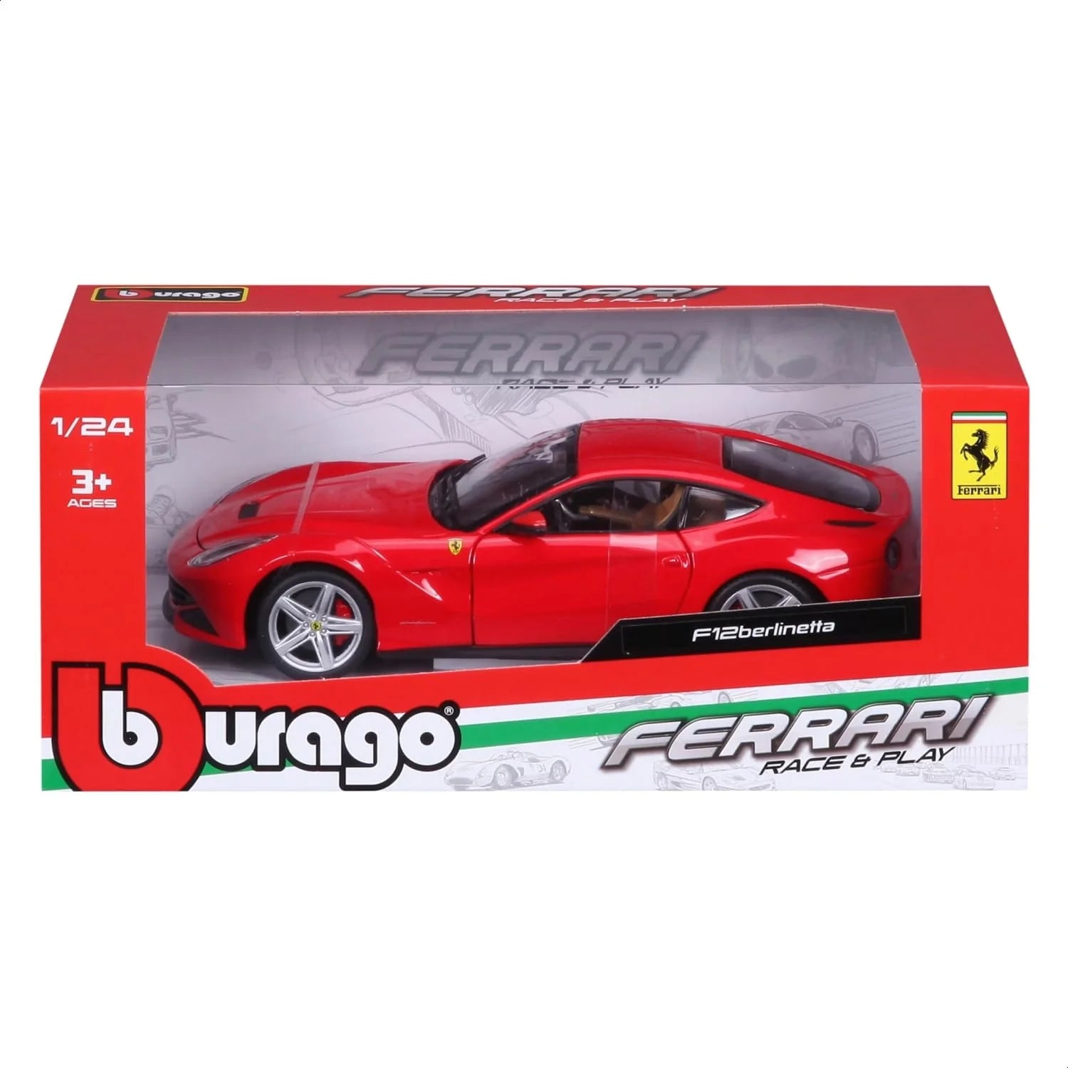 Bburago  Race & Play Ferrari F12 berlinetta  Red