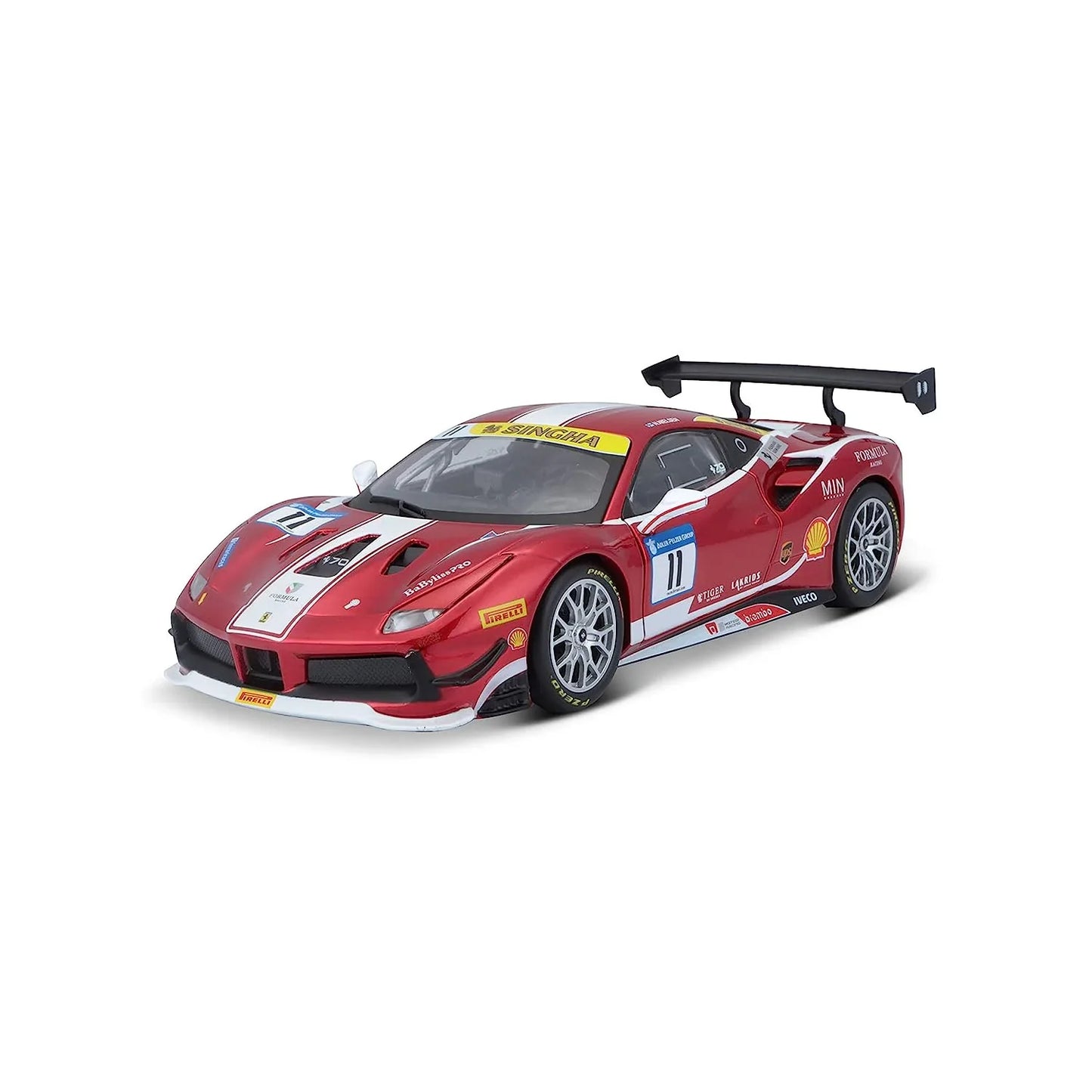 Bburago  Race & Play Ferrari 488 Challenge 2017 Red Formula Racing