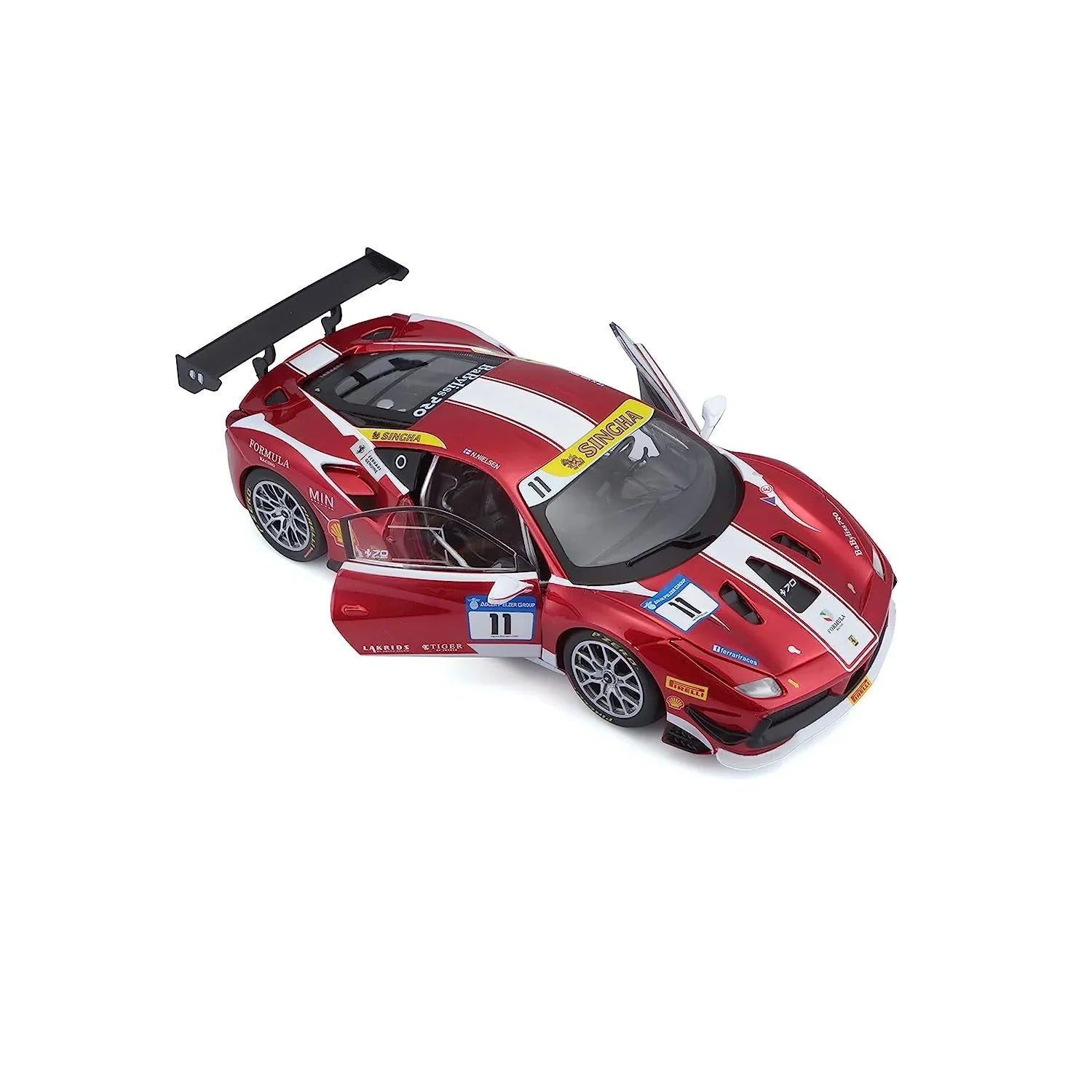 Bburago  Race & Play Ferrari 488 Challenge 2017 Red Formula Racing