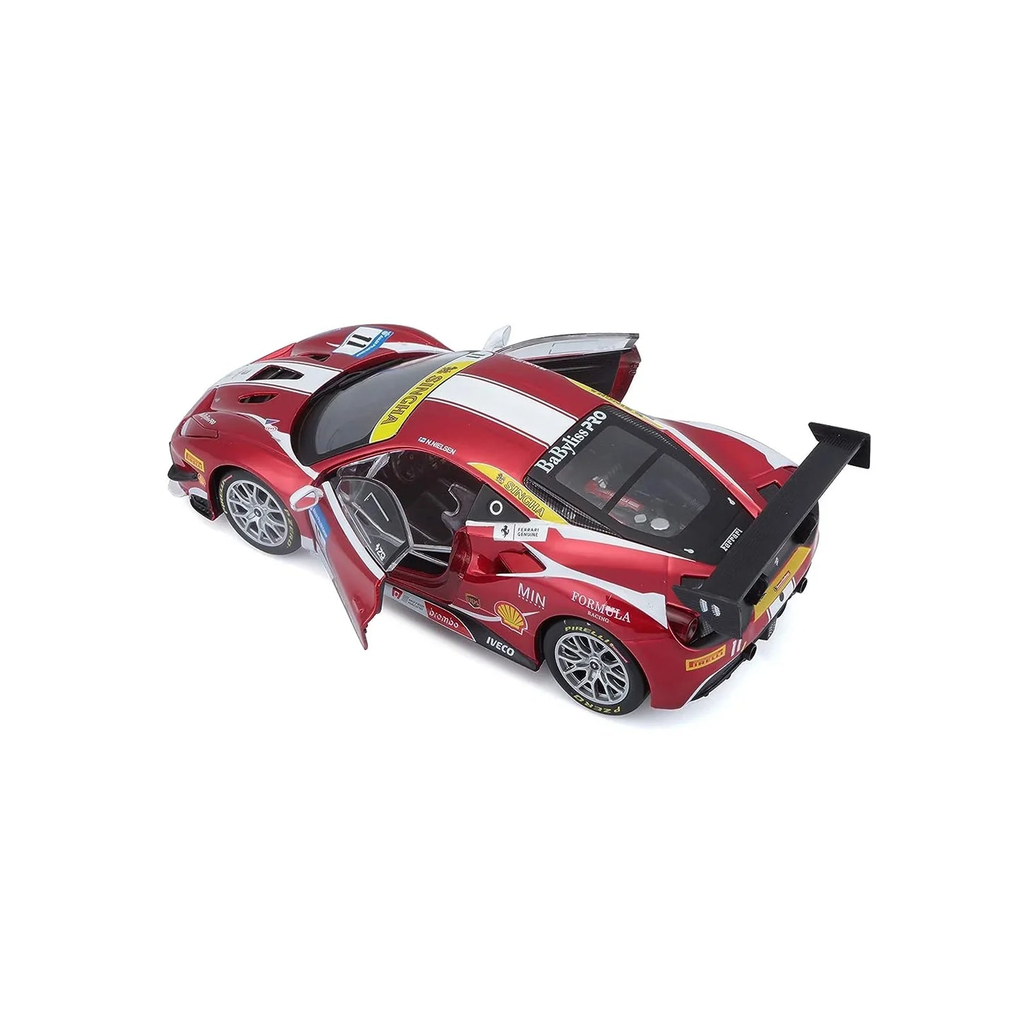 Bburago  Race & Play Ferrari 488 Challenge 2017 Red Formula Racing