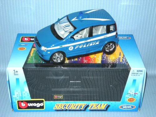 Bburago   Fiat Nuova Panda Polizia  Blue