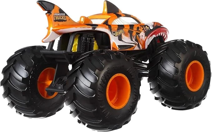 Hot Wheels  Monster Trucks  Tiger Shark  Orange Giant Wheels