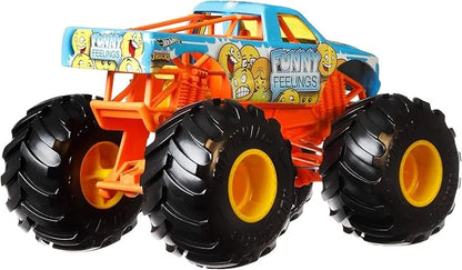 Hot Wheels  Monster Trucks  Funny Feelings  Blue, Orange Giant Wheels
