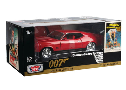 Motor Max  James Bond 007 Ford  Mustang Mach 1 1971 Red