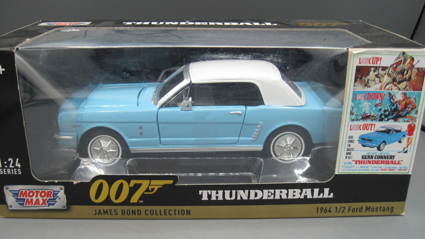 Motor Max  James Bond 007 Ford  Mustang Mach 1/2 1964 Blue
