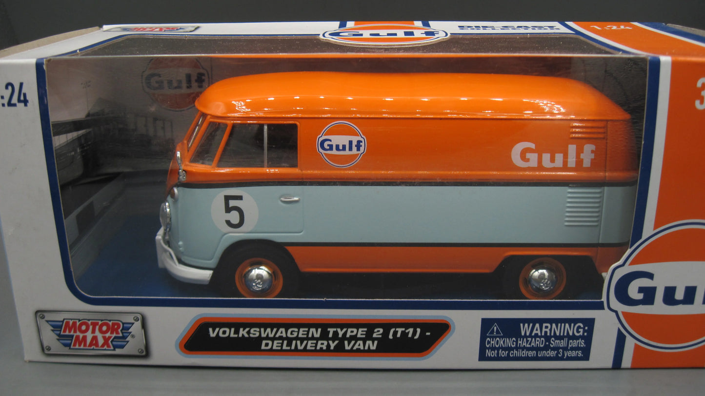 Motor Max  Gulf Volkswagen Type 2 [T1] - Delivery Van  Blue, Orange