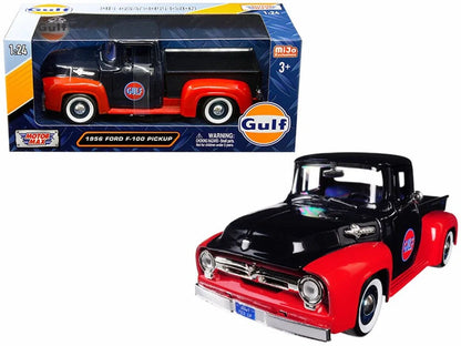 Motor Max  Gulf Ford  F-100 Pick up 1956 Black, Red