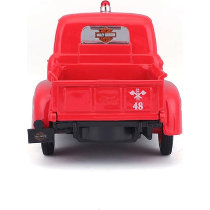 Maisto   Ford F-1 Pick up (with HD Motorcycle)  Red Harley Davidson Series