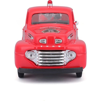Maisto   Ford F-1 Pick up (with HD Motorcycle)  Red Harley Davidson Series