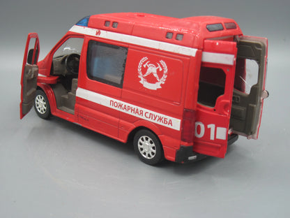 Abtonpom    Fire Service Van  Red