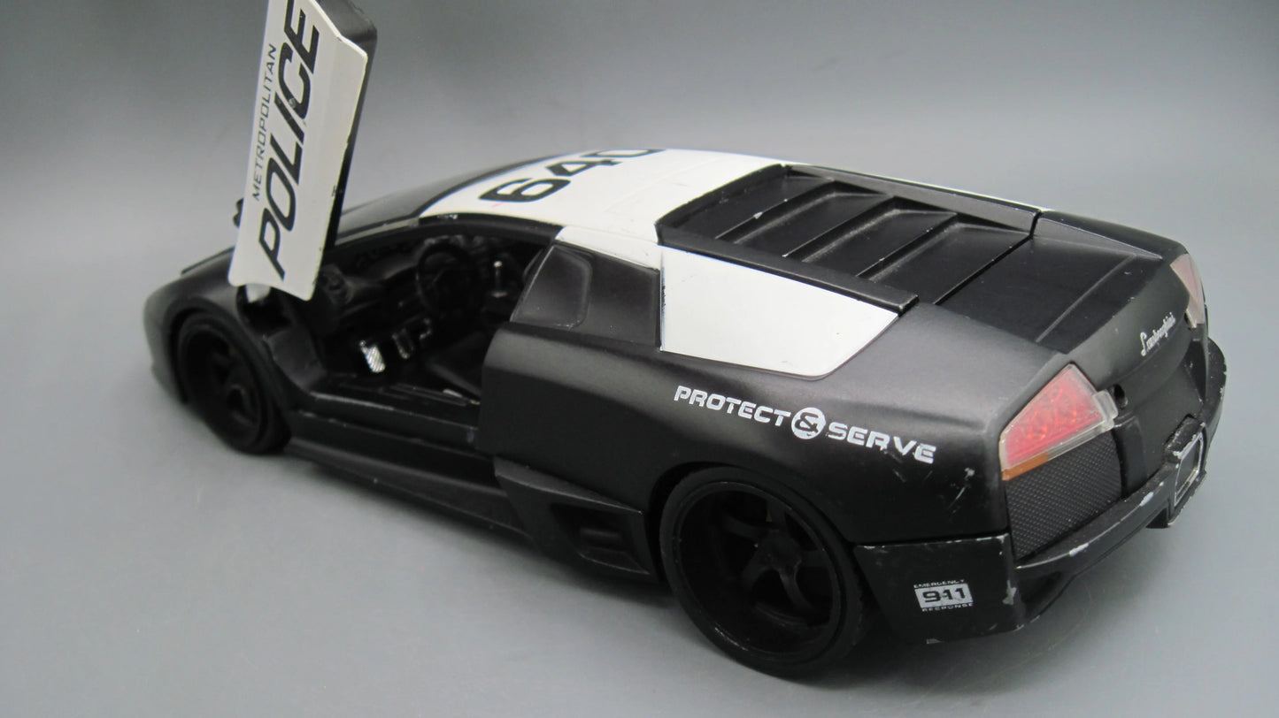 Jada   Lamborghini Murcielago LP640  Black & White Metropolitan Police