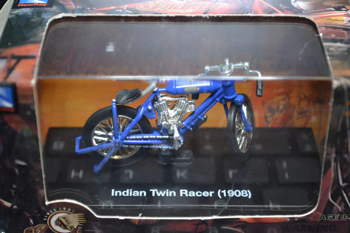 New Ray   Indian Twin Racer 1908 Blue