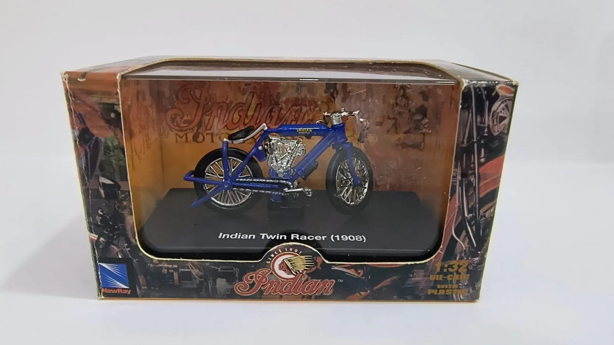 New Ray   Indian Twin Racer 1908 Blue