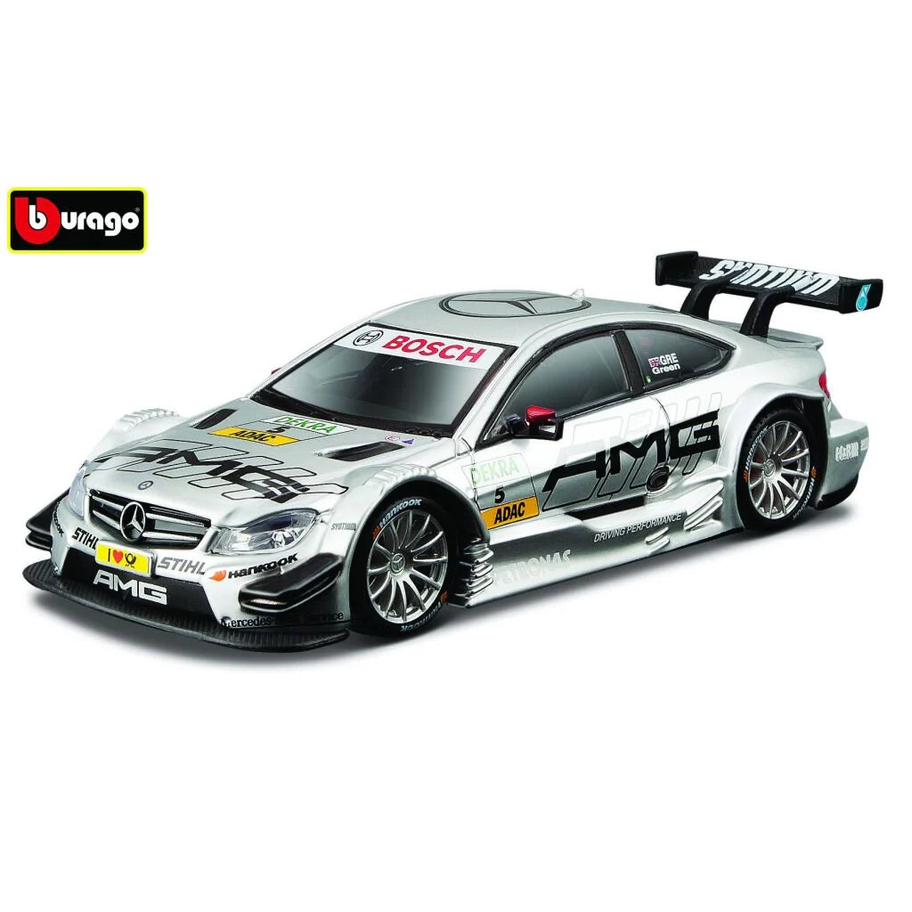 Bburago   Mercedes AMG C-Coupe # 5 Jamie Green  Silver Race