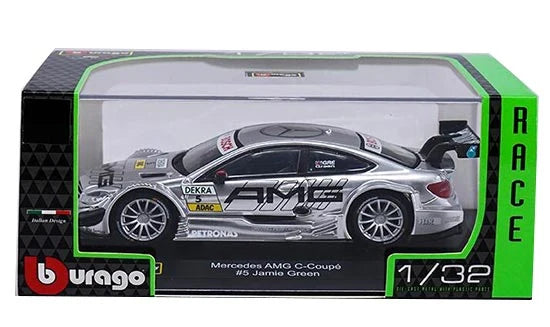 Bburago   Mercedes AMG C-Coupe # 5 Jamie Green  Silver Race