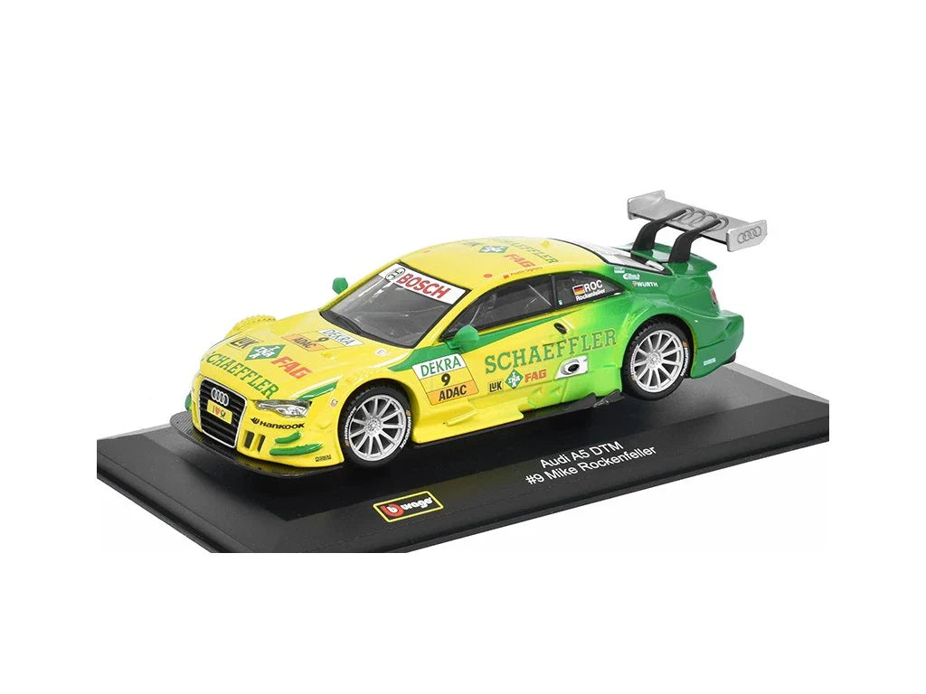 Bburago   Audi A5 DTM # 9 Mike Rockenfeller  Yellow & Green Race