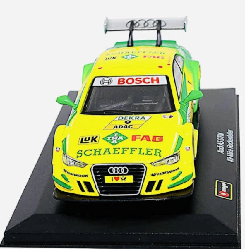 Bburago   Audi A5 DTM # 9 Mike Rockenfeller  Yellow & Green Race