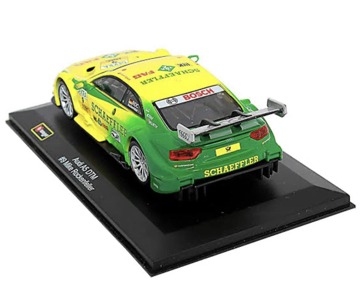 Bburago   Audi A5 DTM # 9 Mike Rockenfeller  Yellow & Green Race