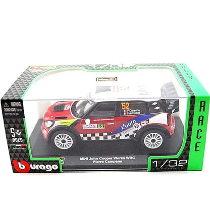 Bburago   Mini John Cooper Works WRC Pierre Campana  Red & White Race