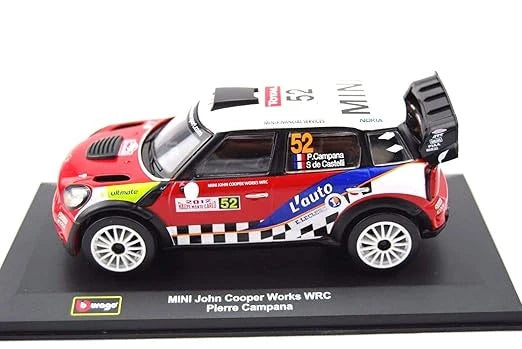 Bburago   Mini John Cooper Works WRC Pierre Campana  Red & White Race
