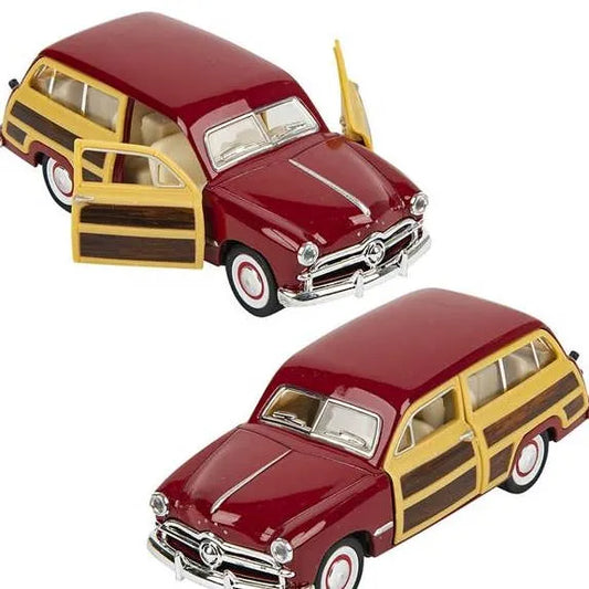 Bluesun   Ford Woody Wagon 1949 Brown Metal Wecker