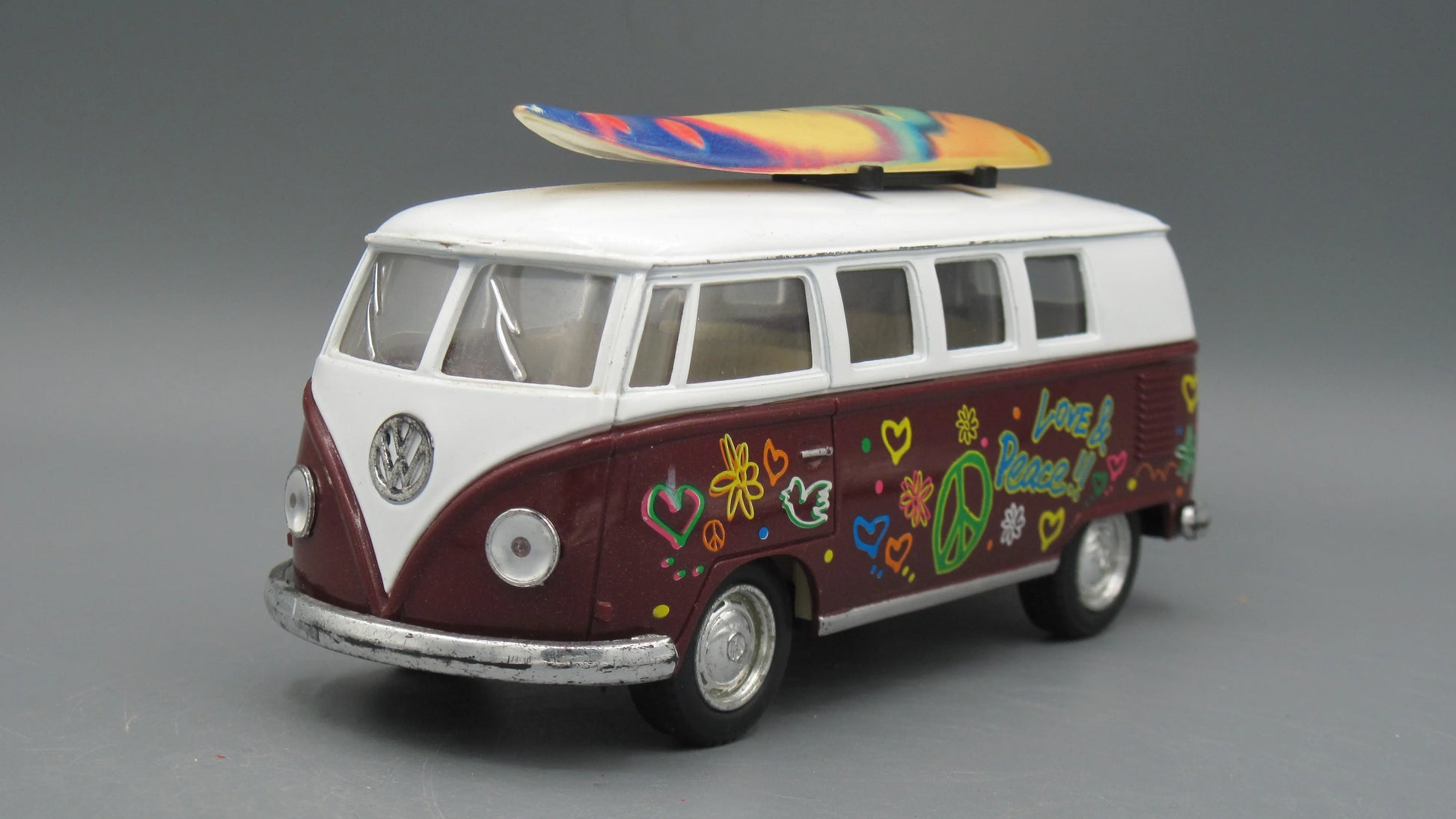 Kinsmart   VolksWagen Classical Bus 1962 White&Brown